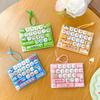 Interactive Keychain Accessory 26-Key Keyboard Fidget Toy, Cute Cartoon Clicky Clicker Toy with Portable Tool Keychain, Backpack Charm Pendant