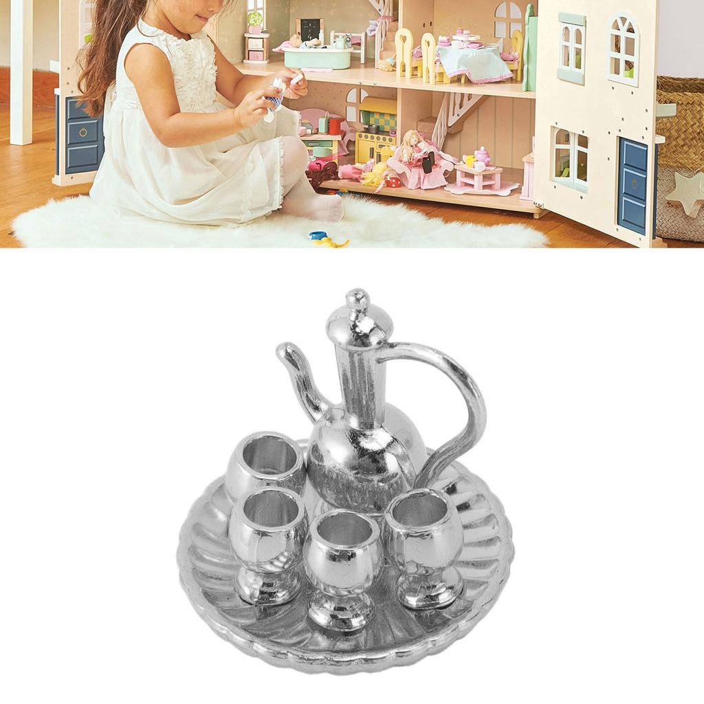 2 Sets 1:12 T Cup Set Light Luxury Exquisite Vivid Miniature T Cup Set for Accessories