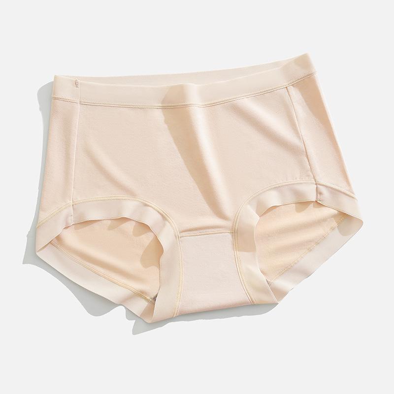 A-Class Women's Seamless Mid-Waist Cotton Underwear - Antibacterial, Breathable, High Elasticity Triangle Briefs