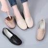 New Spring and Autumn Low-heeled, Comfortable and Fashionable 100% Genuine Leather Shoes for Casual Work Women