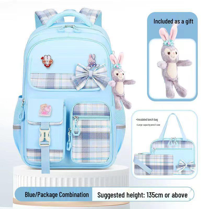 2025 High-Capacity, Dirt-Resistant Schoolbag: Lightweight Trolley Backpack for Middle/College Students