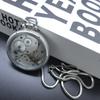 Нержавеющая сталь 316 л Мужские Серебристые Лучший продавец Индивидуальные Современный стиль Стерлинговое Серебро Механические Карманные Часы с Цепочкой