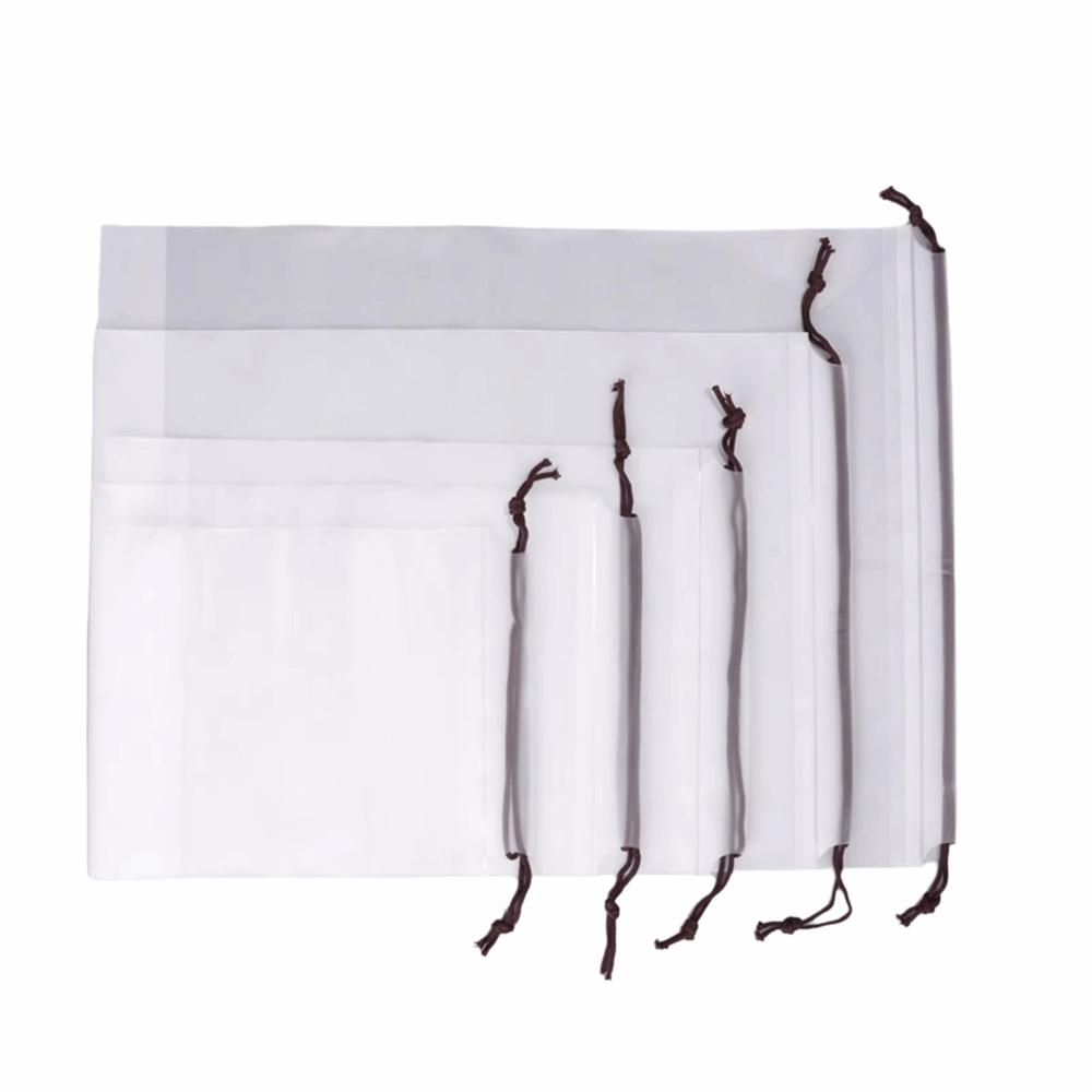 10Pcs Matte Frosted Dustproof Storage Bag Transparent Waterproof Organizer Pouch  Home Storage 30x35cm прозрачный