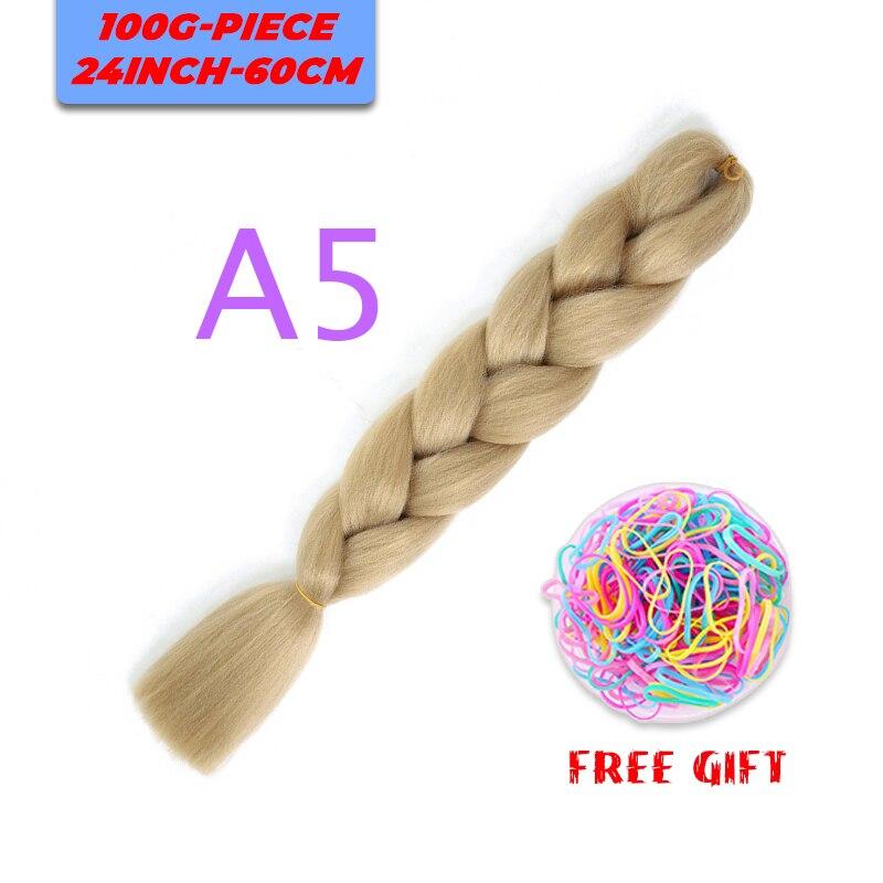 MERISIHAIR Single Ombre Color Synthetic Hair Extension Crochet Twist Jumbo Braiding Long Hair