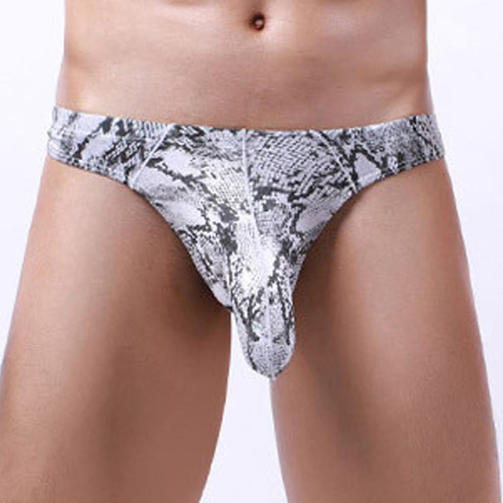 Men's Fashion Sexy Casual Comfortable Breathable Printed Mid-Low Waist Panties