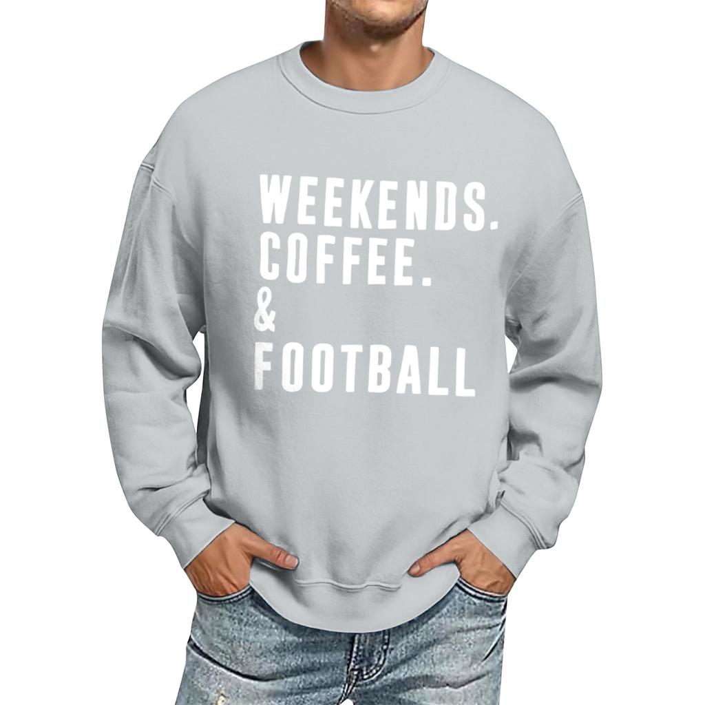 Men's Oversized Long Sleeve Crewneck Sweatshirt Casual Loose