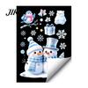 Removable PVC Window Film Christmas Snowflakes Santa Static Sticker, Waterproof Decorative Stickers for Glass Decal, Cling Holiday Party And