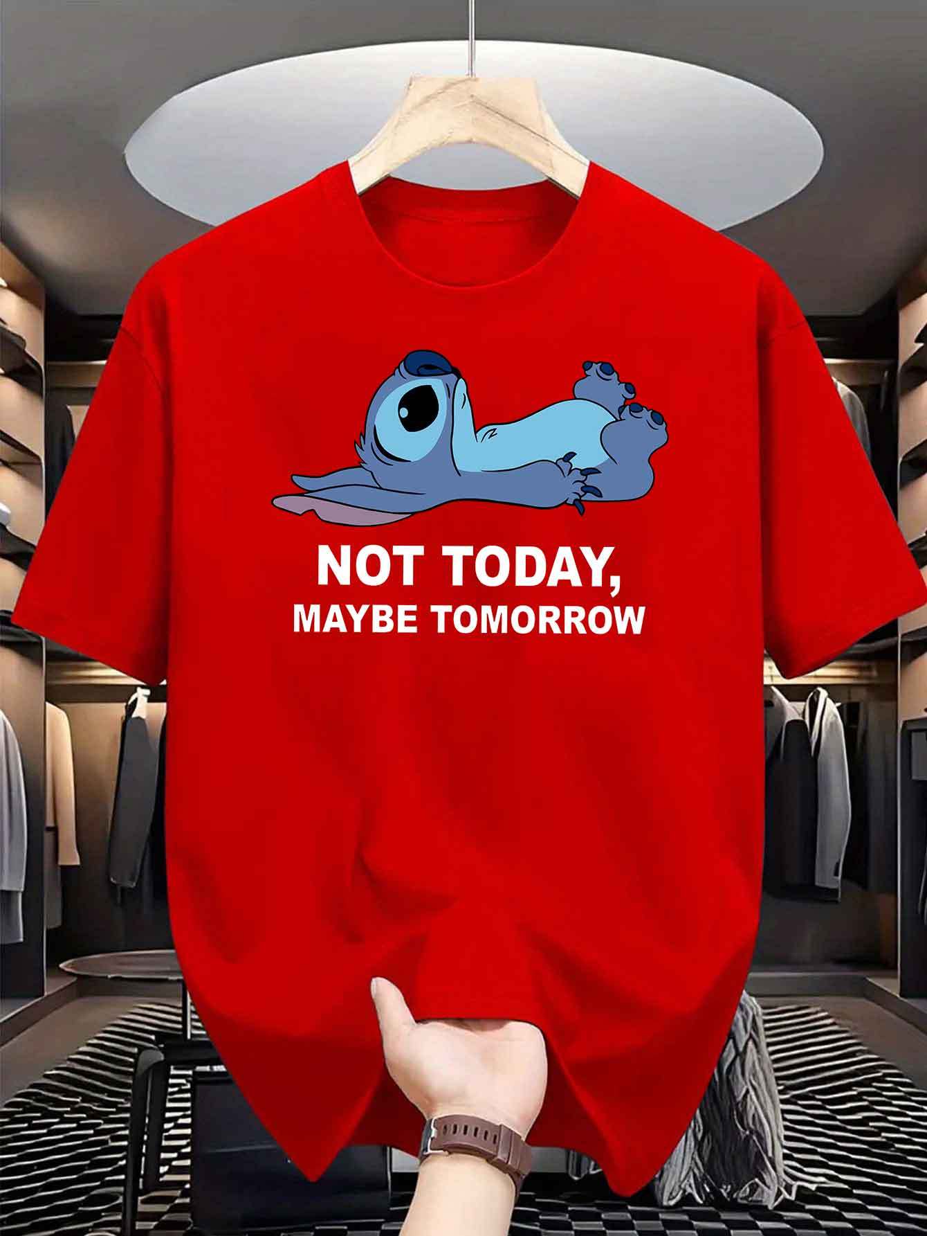 

Oversized 2026 Summer Disney Stitch Printed Tshirt Men and Women Cotton Parent Child Top Street Fashion Daily Leisure Trend S