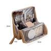Women Vertical Makeup Bag Standable Large Capacity Skincare Storage Bag Partitioned Multi-Compartment Cosmetic Organizer