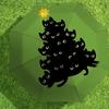Black Cat Christmas Tree Umbrella: A Unique, Festive Design for Outdoor Adventures - Auto-Open/Close, Lightweight & Durable