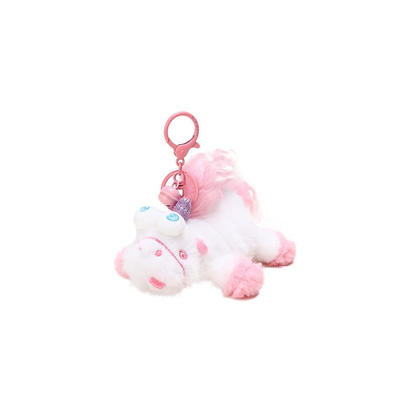 Jinnew Messy Unicorn Coin Pouch Keychain Plush Cartoon Design For Teens