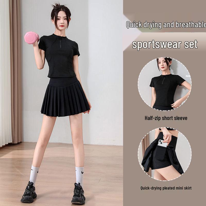Women's Summer Quick-Dry Badminton & Tennis Skirt Set