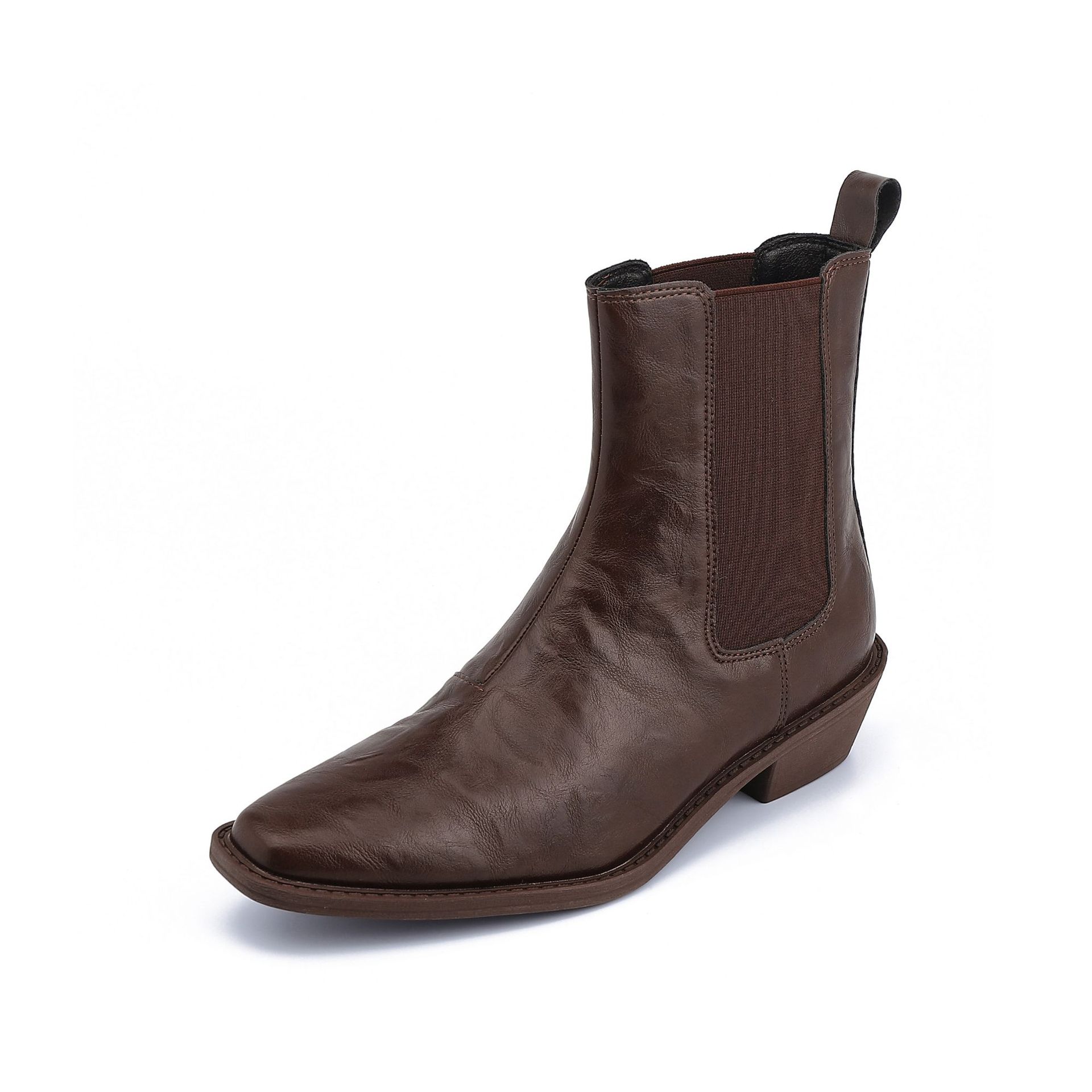 

Виноградная мать зима новые интернет-знаменитости эластичные тонкие ботинки женская одежда высококлассные короткие ботинки детские толстый каблук женские ботинки 40 коричневый