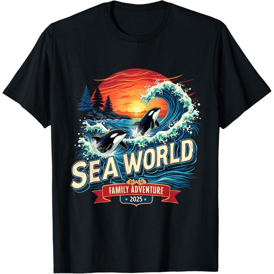 Sea World 2025 Ocean Explorer Memories Family Adventure T-Shirt XXXXXL чёрный 1630₽