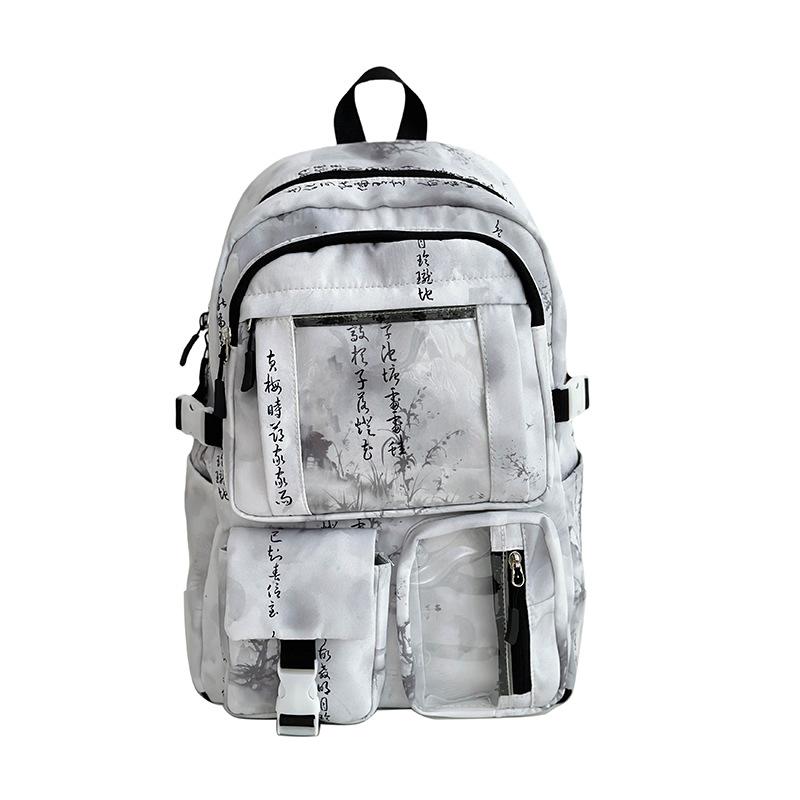 

New student schoolbag women s large-capacity literary and versatile backpack junior high school high school leisure campus backpack fashion чорний