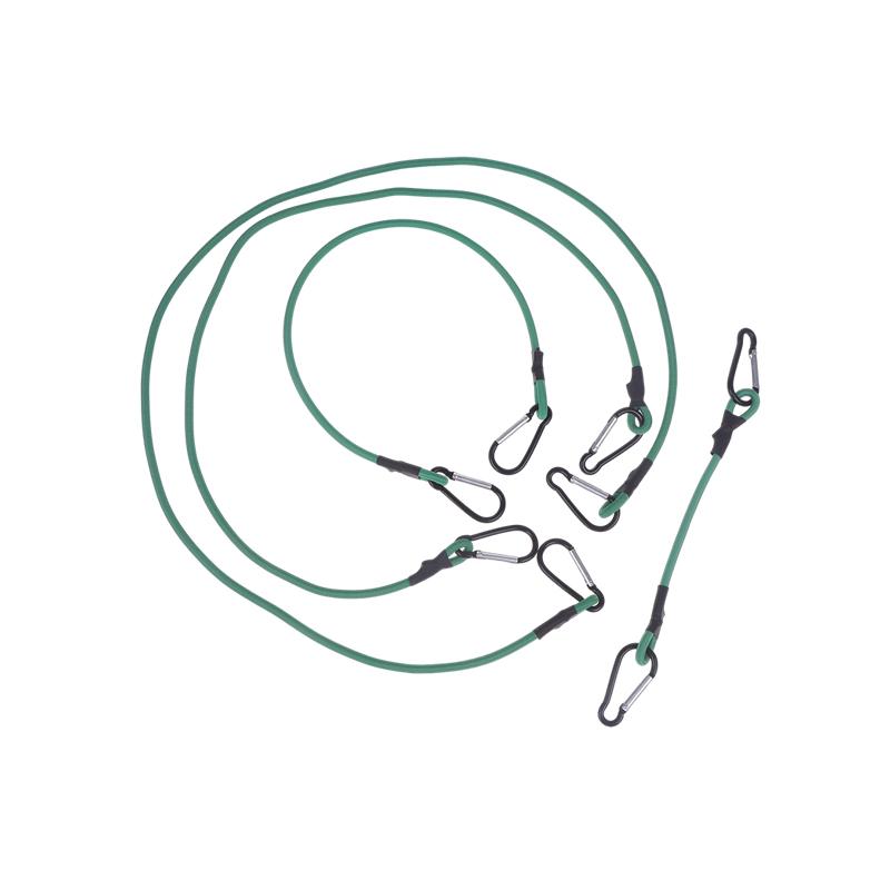 30-120Cm Green Stretch Ropes 6Mm Bungee Cords With Hooks Elastic Tie Strap Bikes Tie Car Luggage Packing Roof Rack Strap