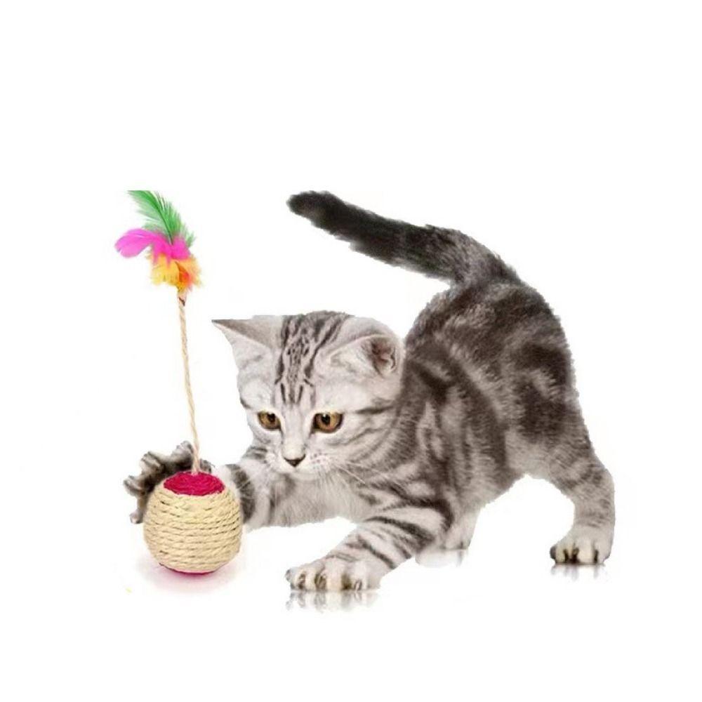 Scratching Cat Interactive Toys Playing Sisal Molar Ball Chew Ball Cat Scratching Ball Cat Balls