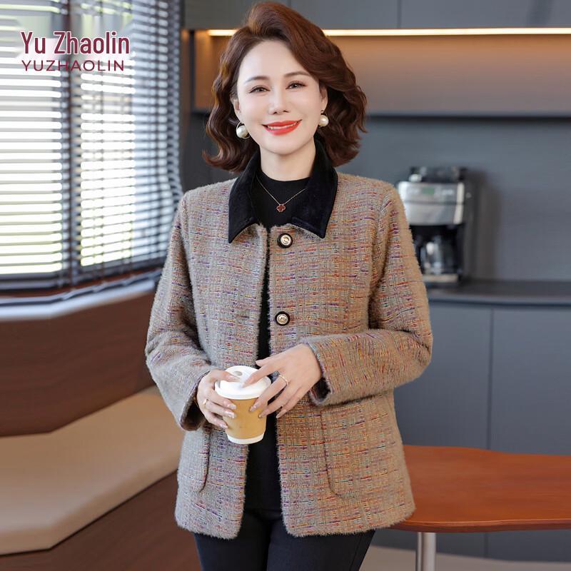 Женская короткая стильная куртка Yuzhaolin с цветочным принтом 4XL