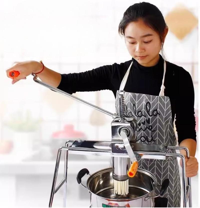 Household  Stainless Steel Noodles Maker Manual Pasta Pressing Machine Hand Crank Cutter