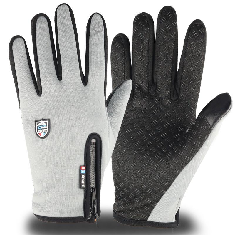 

Велосипедные сенсорные осенне-зимние флисовые теплые нескользящие мужские и женские ветрозащитные флисовые перчатки XL