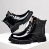 New Thick Soles To Help Men High Top Leather Shoes Increase Comfortable Breathable Increase Factory Wholesale