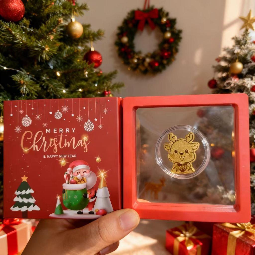 999 Fine Gold Santa Claus Sticker: Prosperity & Joy Mobile Phone Gift