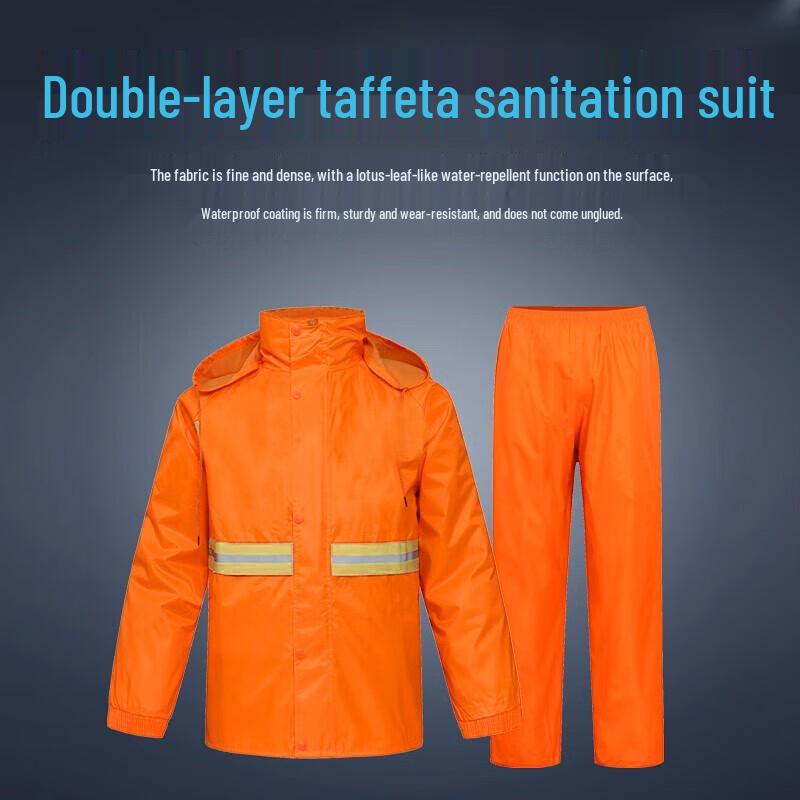 Yuzhongyi Orange Oxford Reflective Split Rain Suit