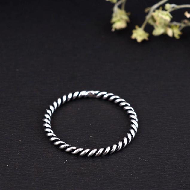 Elegant Twisted Sterling Silver Ring Dainty Minimalist Thin Band Simple Stackable Tiny Twist Ring Delicate Everyday Jewelry Gift