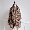 New Fashion Leopard Print Design Winter Scarf Cashmere for Women Jacquard Pashmina Wrap Female Thick Blanket Soft Bufanda Shawl