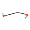 Freleaf Flat Guitar Patch Cables TS Effects Set of Red - Noise-Free, Space-Saving Design, 1/4" Right-Angle Cables, 6-Inch, 4,