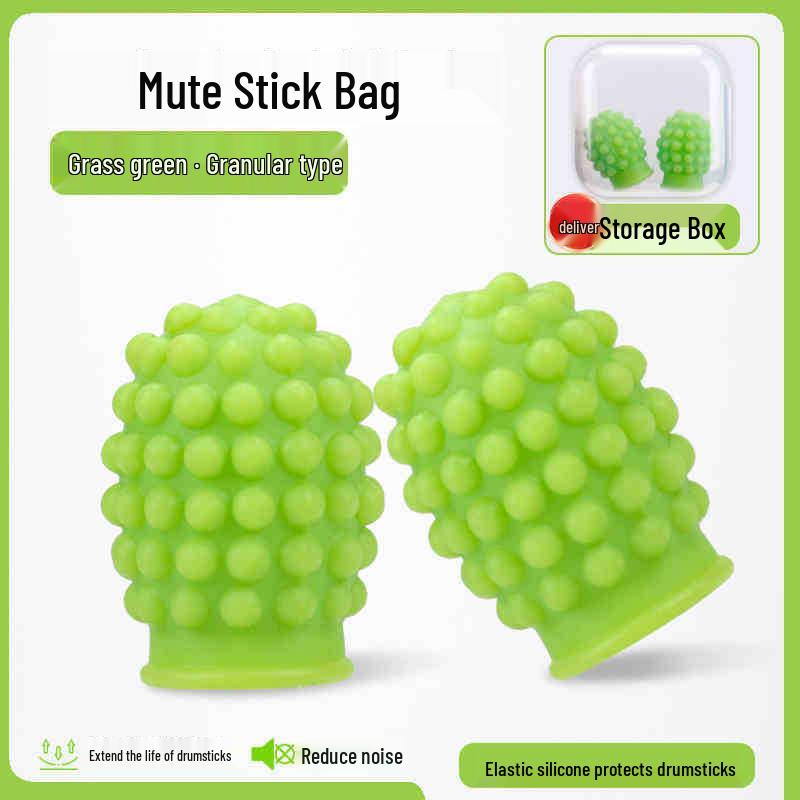 5A Drum Sticks with Silicone Mute Covers for Noise Reduction (2-Pack)