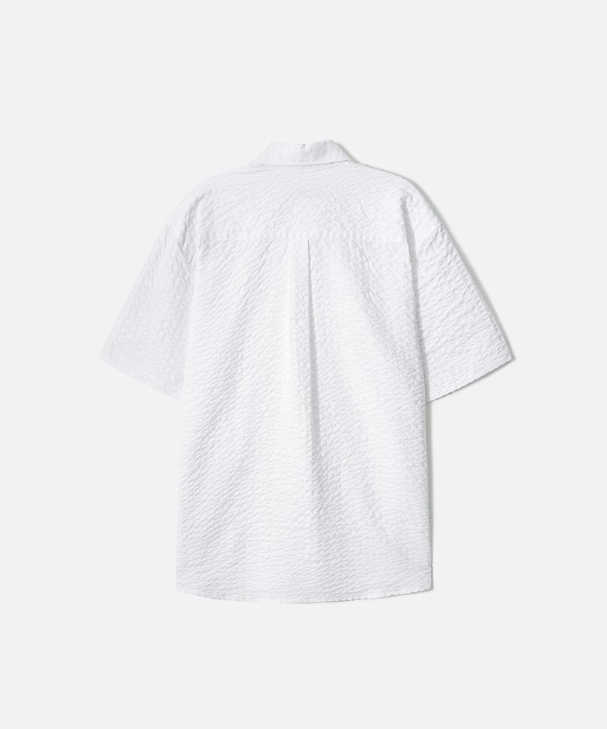 TRIP LE SENS Air Wave Seersucker Half Shirt_White