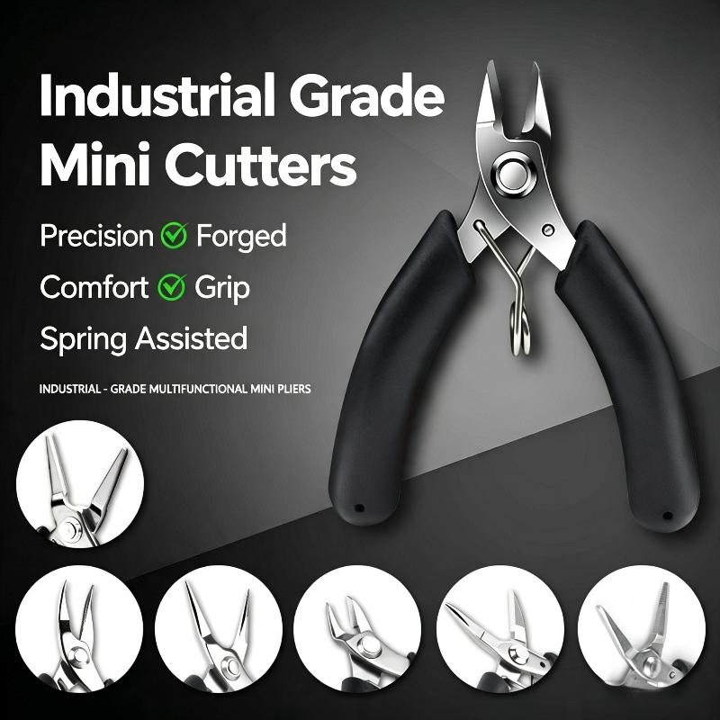 Jewelry Pliers Straight Long Nose Nippers Stainless Steel Toothless Sharp Mini Nose Pliers For Wire Bent Manual Diy Model Pliers