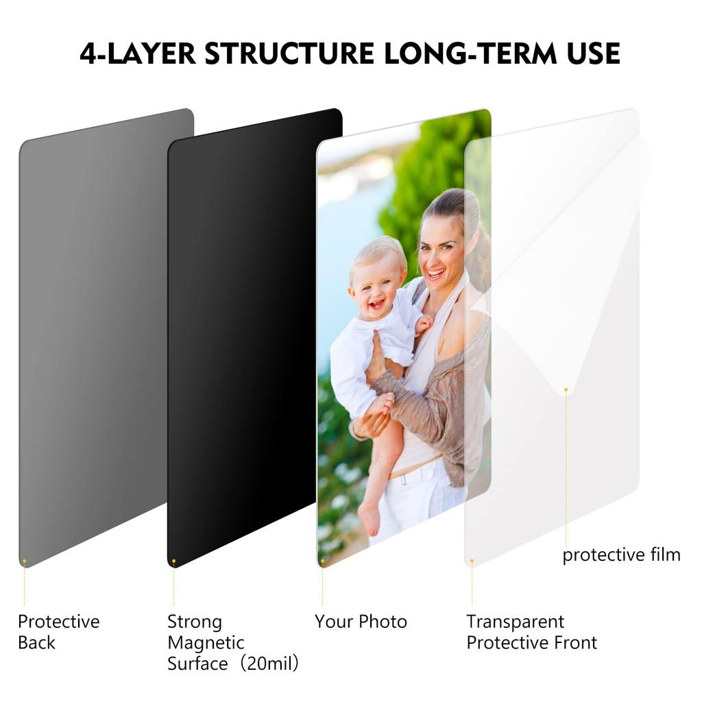 5Pcs 4.5x6.5Inch Black Magnetic Picture Frames with Clear Photo Pocket For Refrigerator Room Decor Home Decor Art Frame