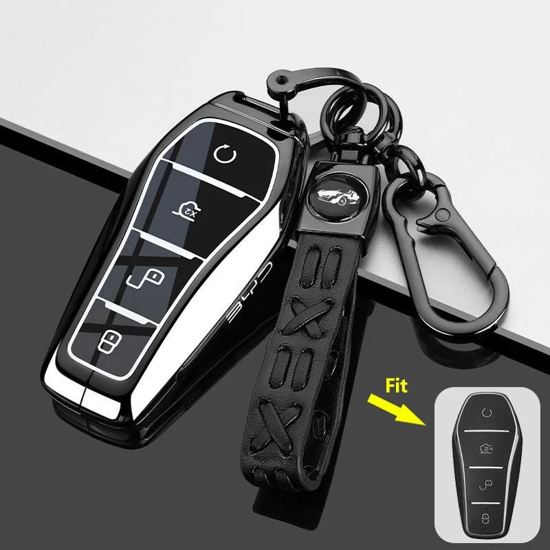 NEUE Zinklegierung Auto-Fernschlüsselhülle Abdeckung für BYD SEAL Atto 3 Han EV Dolphin Lied Tang Dm Qin PLUS Song Pro MAX Yuan Zubehör