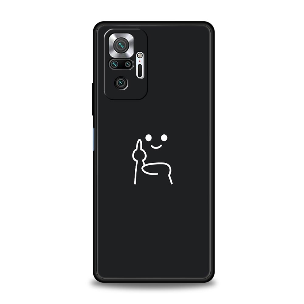 Cute Middle Finger Phone Case For Xiaomi Redmi Note 15 14 13 12 5G 11 10 Pro Plus 4G 9S 14C 13C 12C 10C Soft TPU Cover