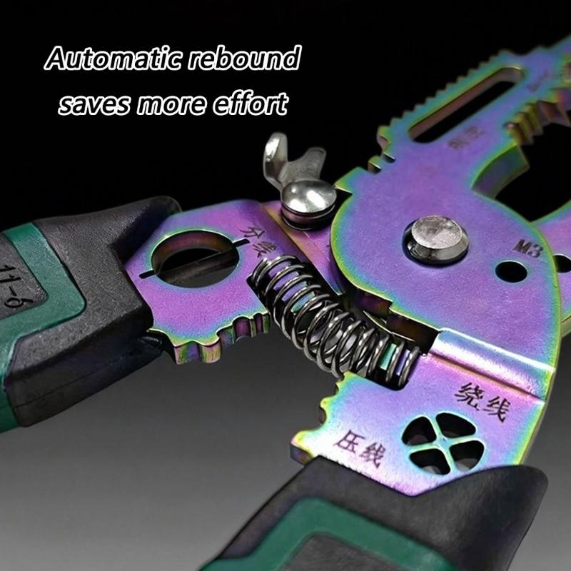 MultiFunctional Steel Wire Stripper Crimper With Ergonomic Handle For Enhanced Comfort Cutting Winding Applications