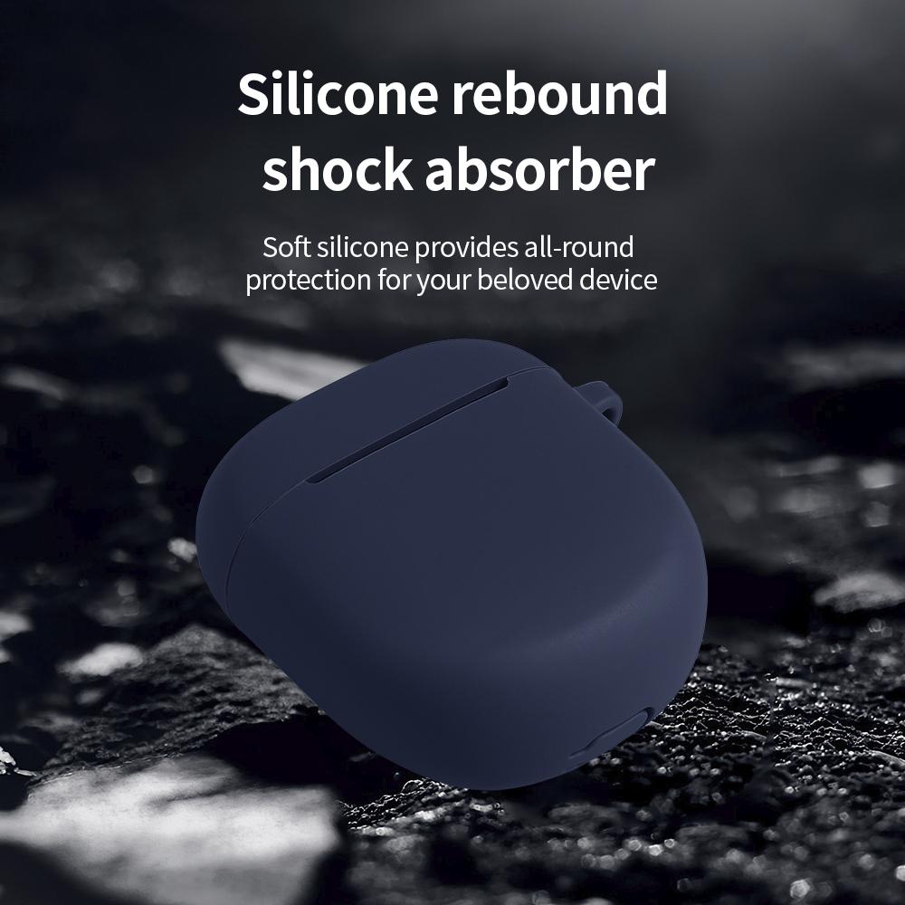 For Bose QuietComfort 2/Ultra Silicone Case Wireless Earphone Anti-Scratch Protective Cover with Carabiner
