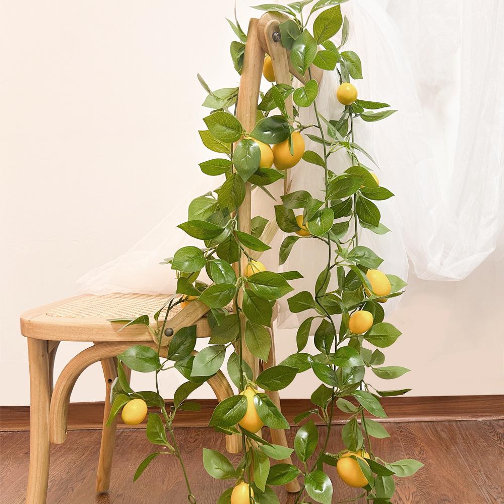Simulation Plant Lemon Tree Green Plant Fake Tree Living Room Nordic Floor Ornament Decoration Simulation Tree Lemon Fruit