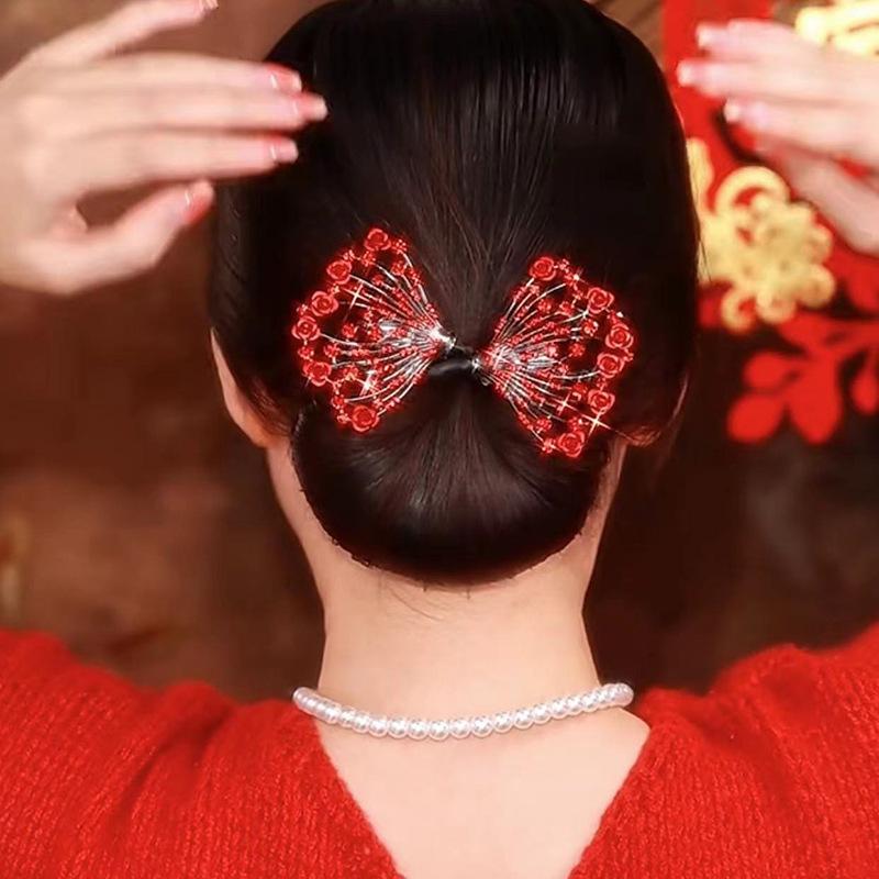 Ins Style Elegant Lazy Hair Curler Fshion Flower Fashion Flower Roller Hair Curler Lazy Hairpin Butterfly Hair Clips For Girls