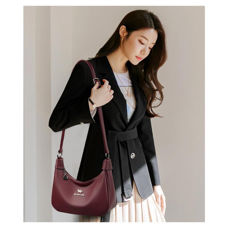 Fashionable Women's Crossbody Bag, Casual Retro Shoulder Bag, Soft Leather Texture, Women's Fashionable Simplicity, European Trend Retro