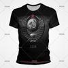 Russian Flag Logo Graphic T Shirts CCCP Banner 3D Printed T Shirt For Men Military Oversized T-Shirt Streetwear Casual Tee Tops