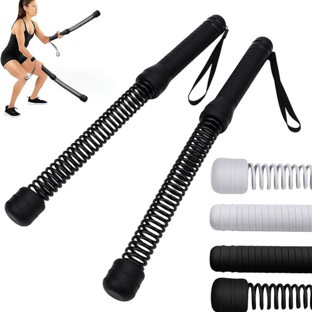 2 PCS Weighted Cordless Battle Ropes - Adjustable Resistance and Portable Ropeless Battle Ropes with Non Slip Handle - Low-Noise Exercise Rope