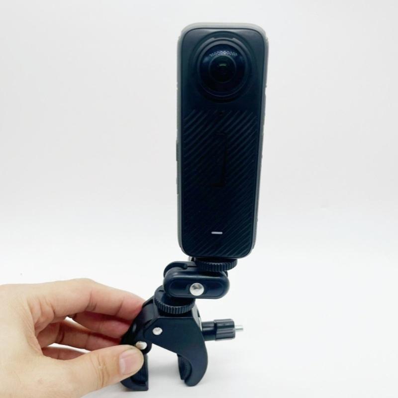 Universal 1/4Inch Screw Compatible Action Camera Holder for Action Cameras on Bikes Featuring Adjustable Rotation
