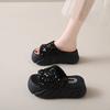 Platform Sandals Half Slippers Women's Summer Wear New Sequined Muffin Bottom Women's Word Cool Slippers