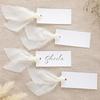 Chiffon Ribbon DIY Name Tags Blank Wedding Tags Elegant Handwritten Place Cards  Party Favors