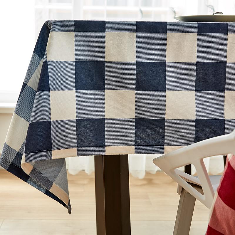 Plaid Table Cloth Modern Rectangle Table Cover Blue&White Tablecloth Home Kitchen Decoration For Party Mantel Mesa Home Decor