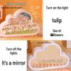 Cloud Tulip Night Light: Handmade Flower Mirror for Desktop Atmosphere - Qixi Festival Gift