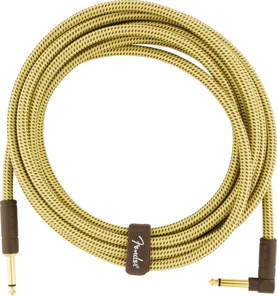 Fender Deluxe Series Instrument Tweed 08 0990820086 Cable, Straight/Angle, 15"
