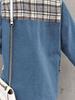 2026 European & American Style Patchwork Plaid Denim Jacket - Soft, Warm, Fashionable